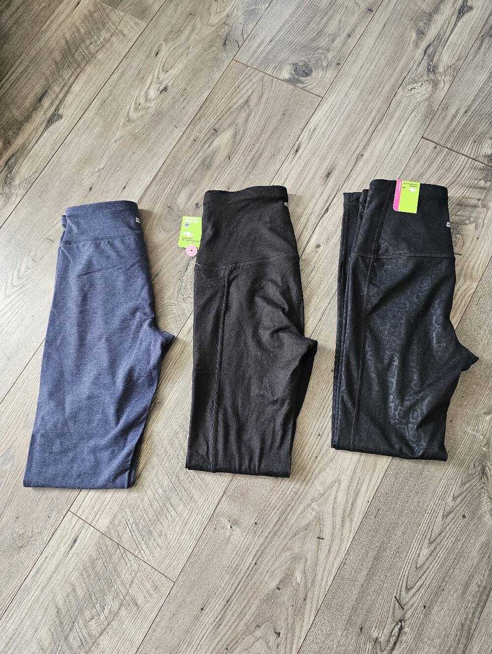 3pairs Athletic Works Cropped  Leggings Black & Navy Athletic Bottoms